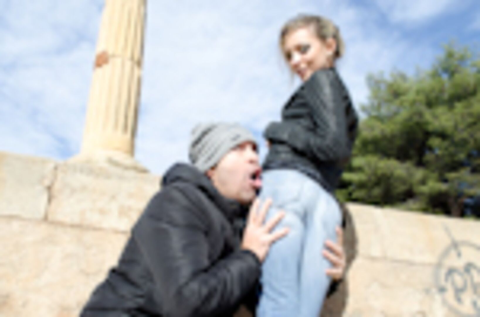 Russian Beauty gets fucked in public