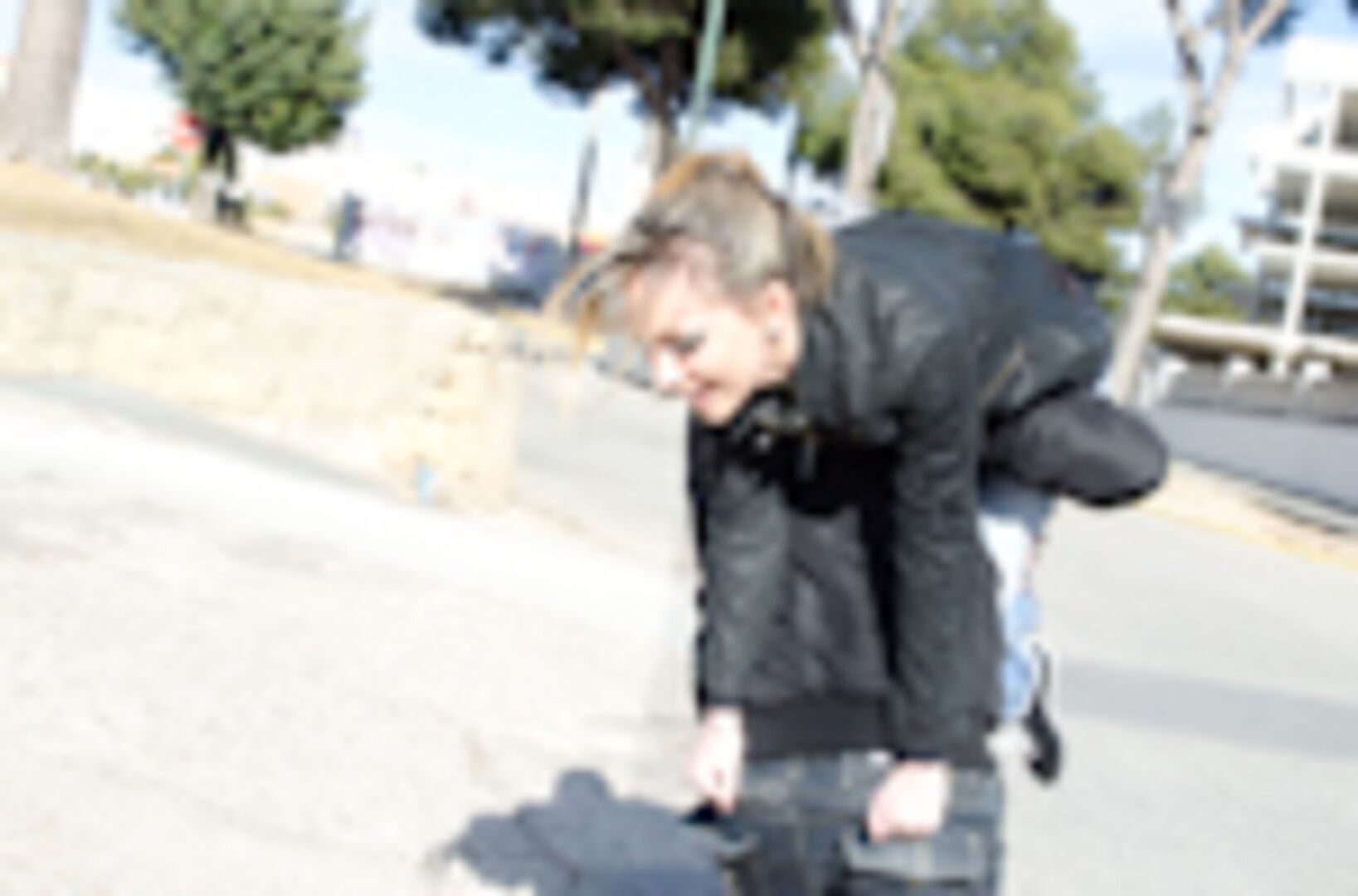 Russian Beauty gets fucked in public