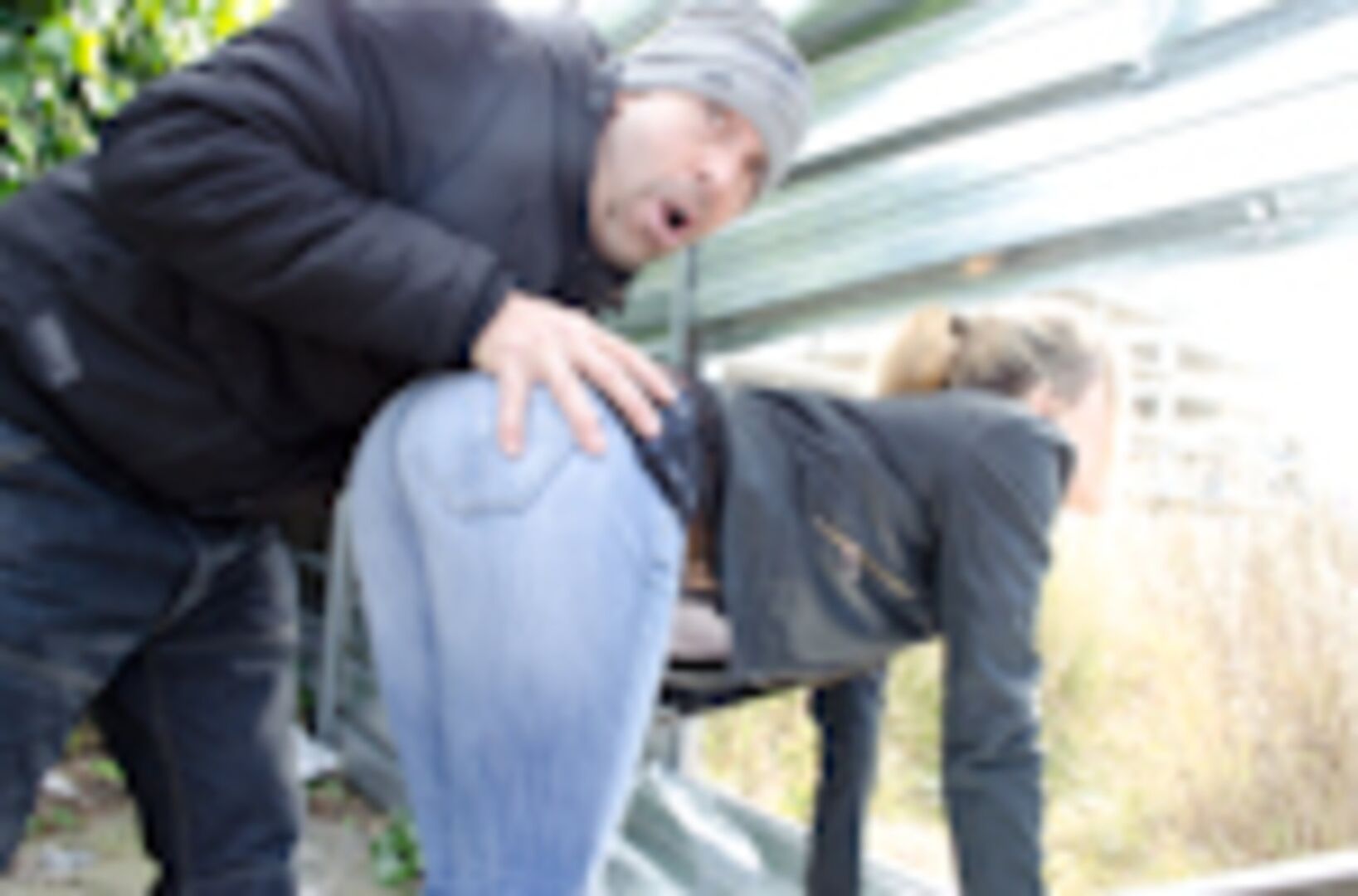 Russian Beauty gets fucked in public
