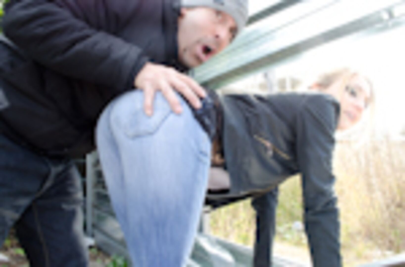 Russian Beauty gets fucked in public