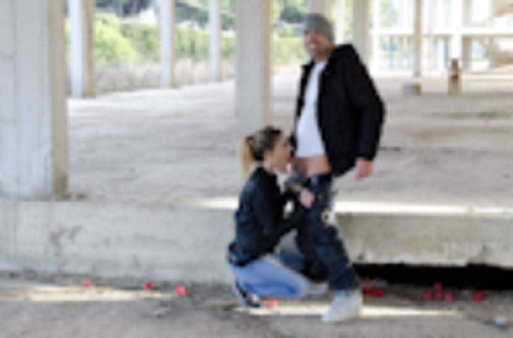 Russian Beauty gets fucked in public
