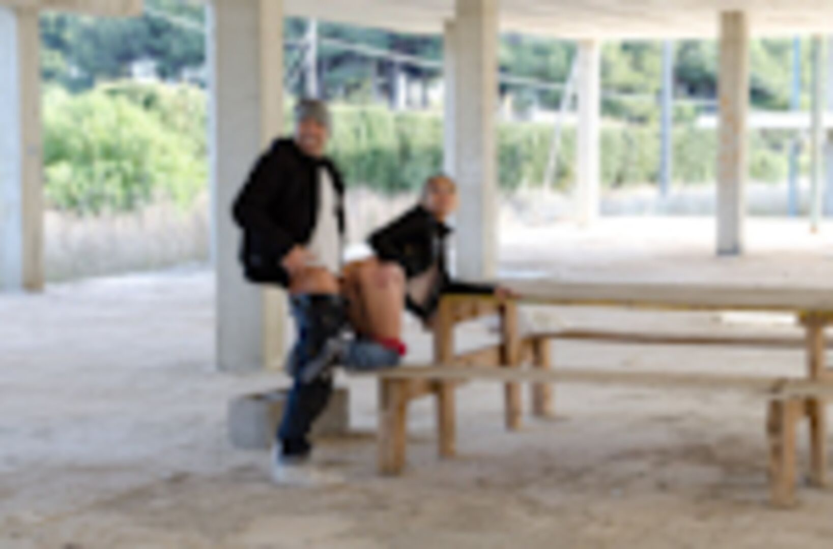 Russian Beauty gets fucked in public