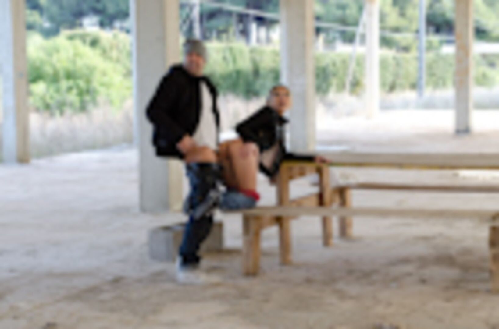 Russian Beauty gets fucked in public