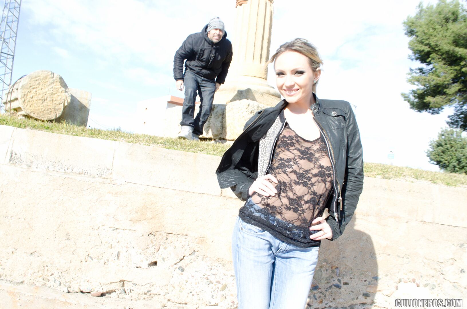 Russian Beauty gets fucked in public