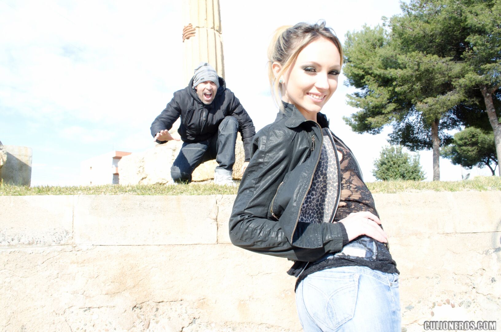 Russian Beauty gets fucked in public