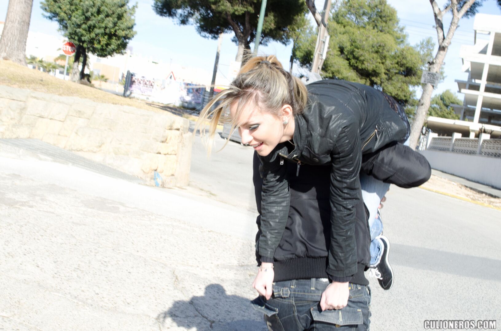 Russian Beauty gets fucked in public
