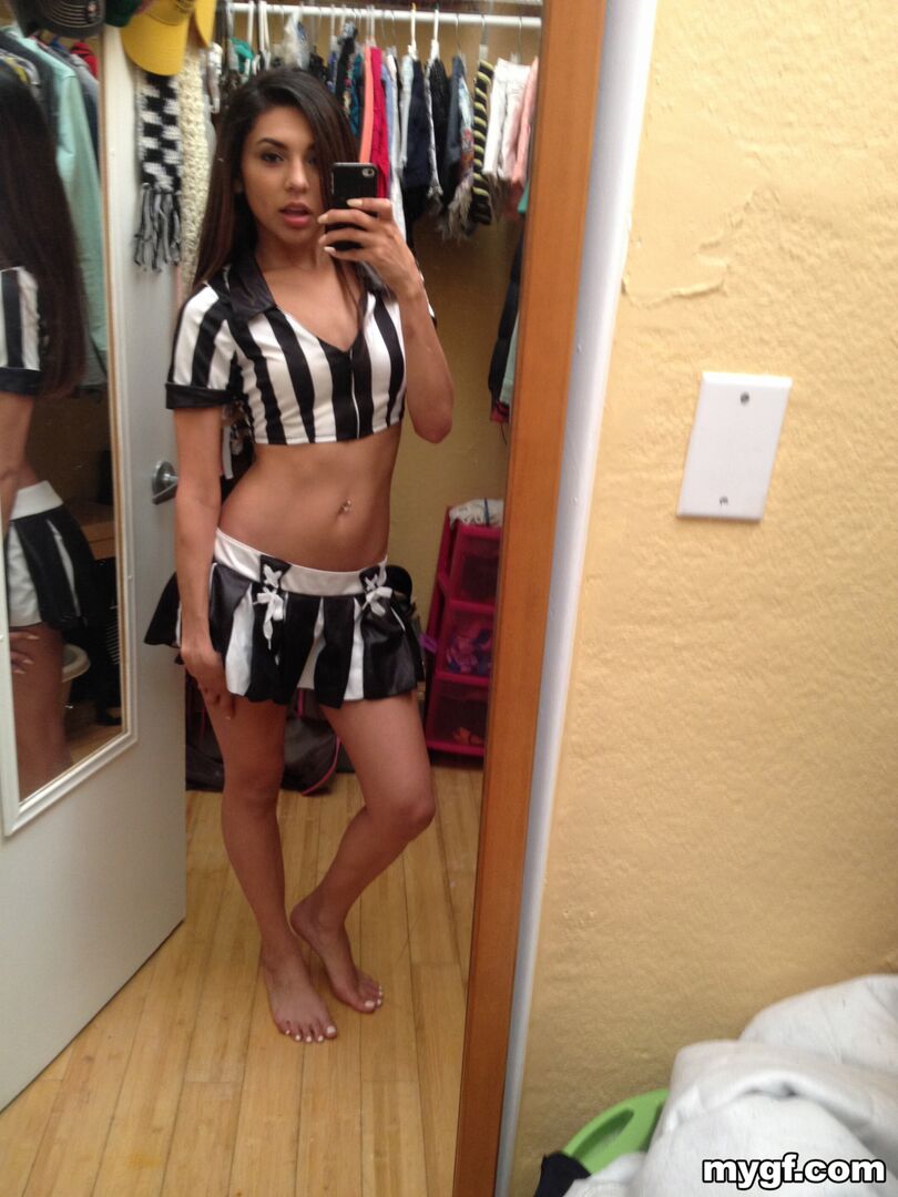 Amateur Brunette Dressed Like A Naughty School Girl Fucked On Cam.