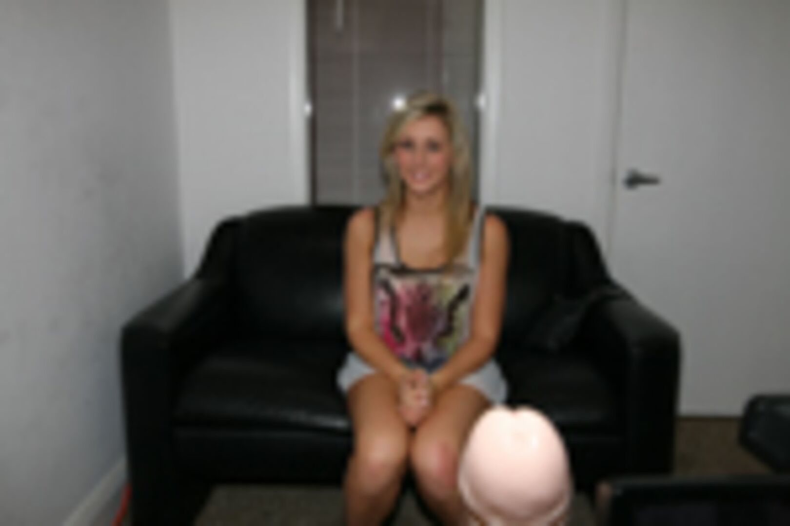 Blonde newbie gets banged hard and facialized