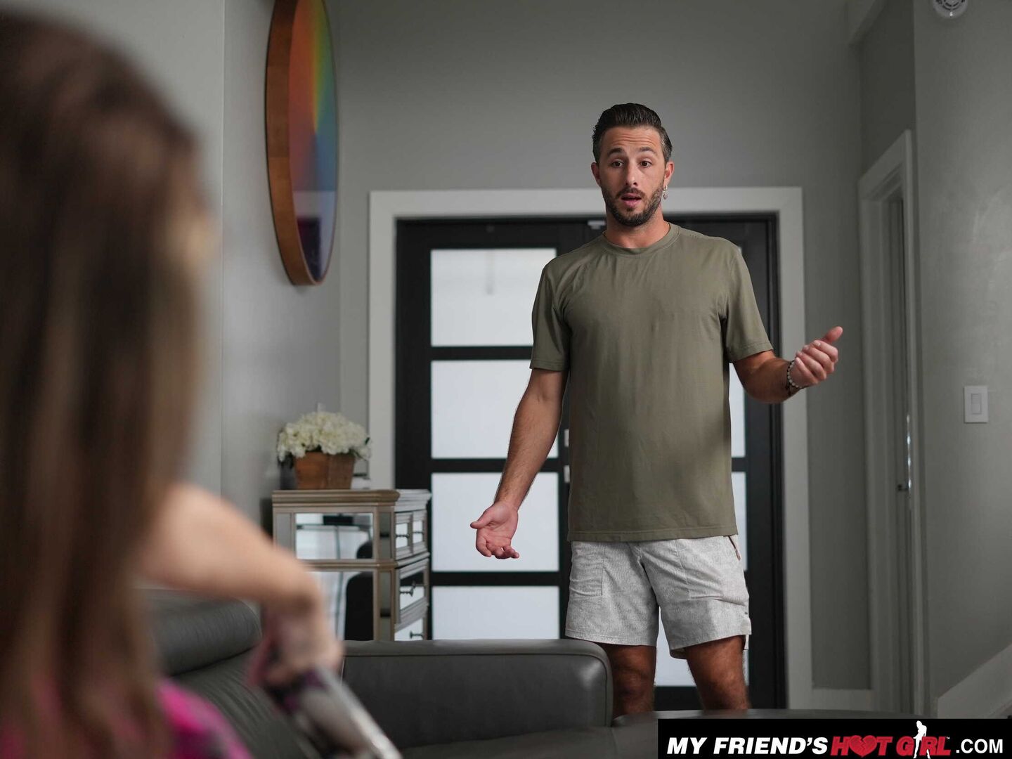 Sexy brunette Renee Rose will sure sell more feet pix with a cock in between them