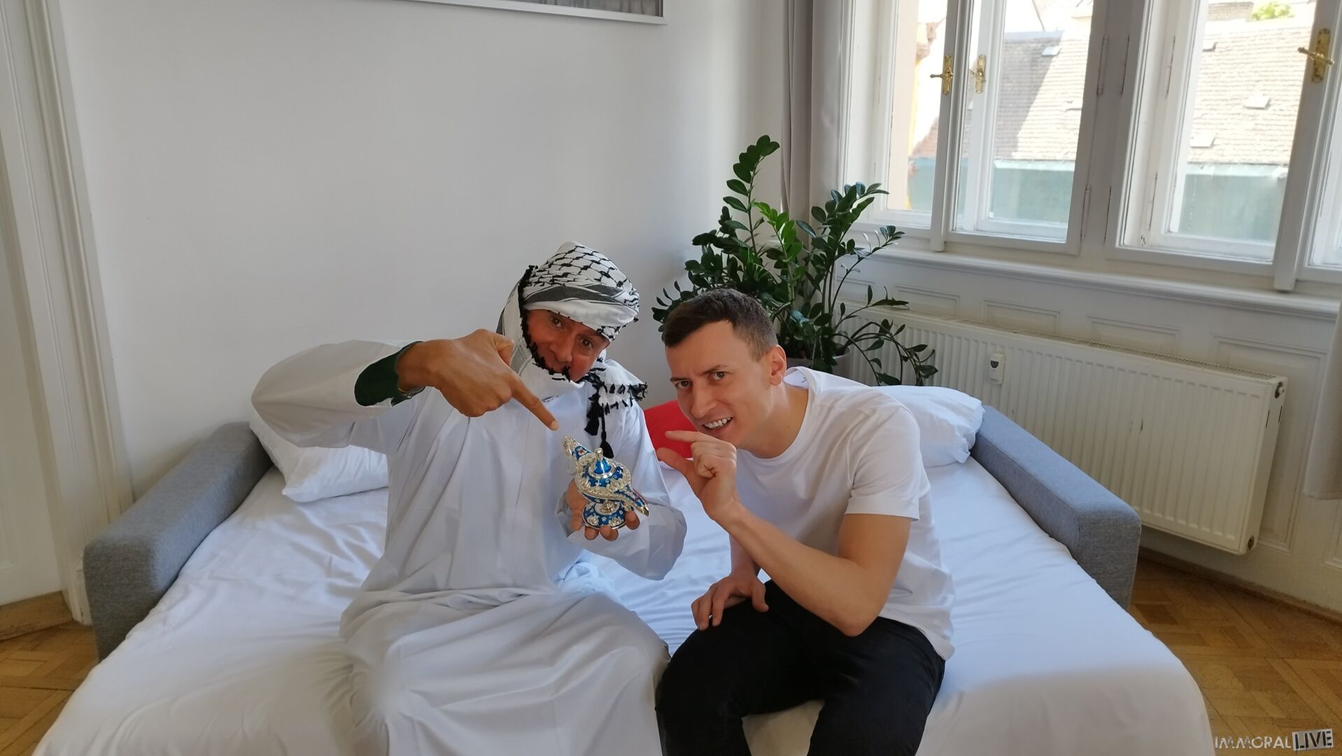 Exotic Genie Demands Big Dick DP Threesome - Part One