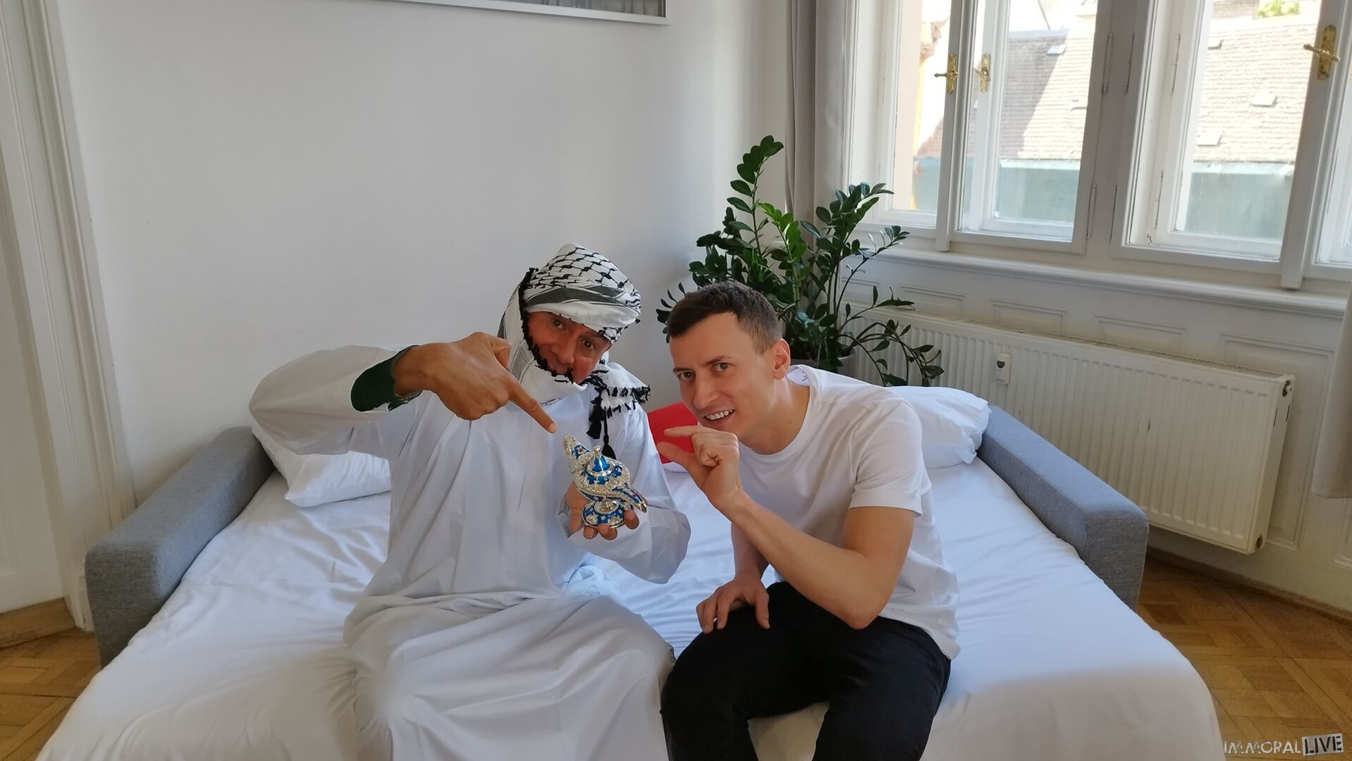 Exotic Genie Demands Big Dick DP Threesome - Part One