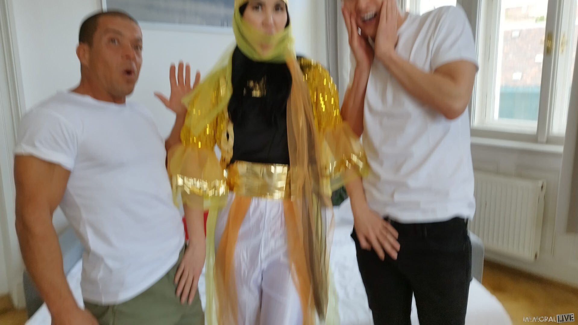 Exotic Genie Demands Big Dick DP Threesome - Part One