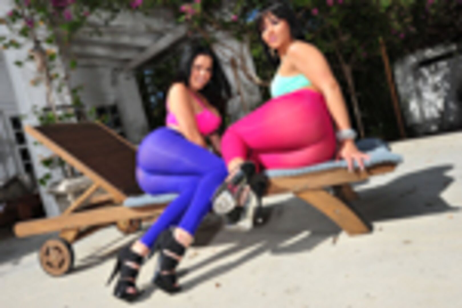 Two huge asses & one cock to fuck them both