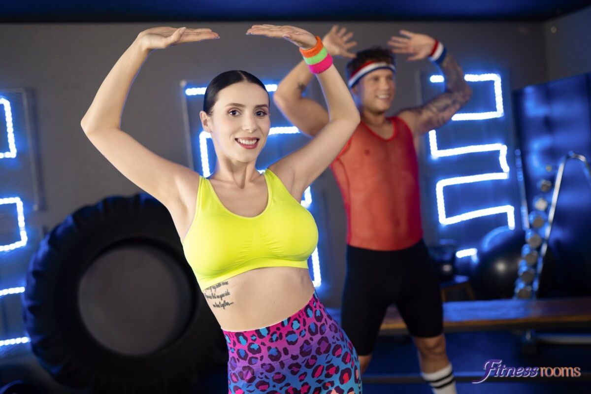 Dance coach works a big hard muscle