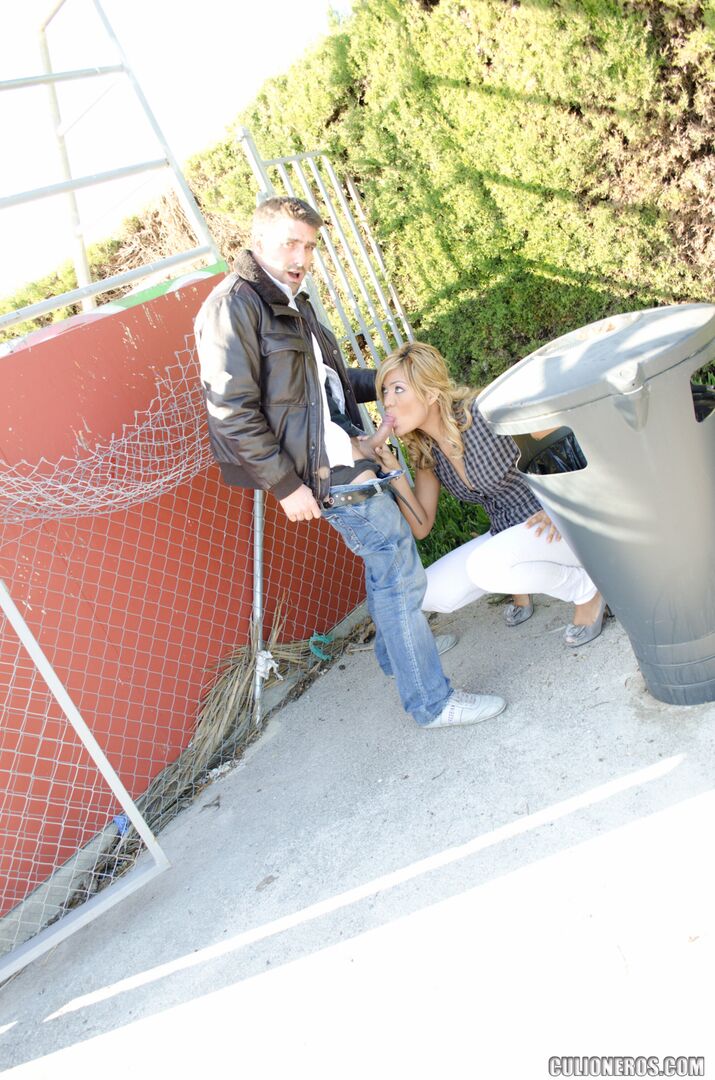 Hispanic Kassandra fucking in public in Spain