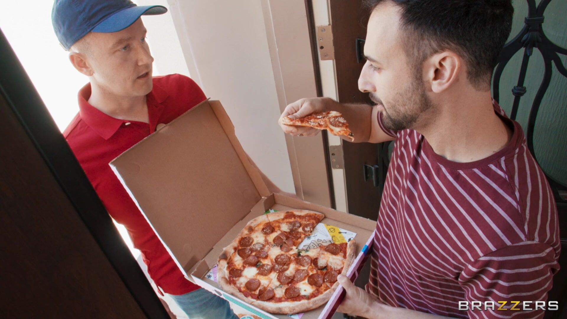 Pizza Guy Tipped With A Stuck Ass