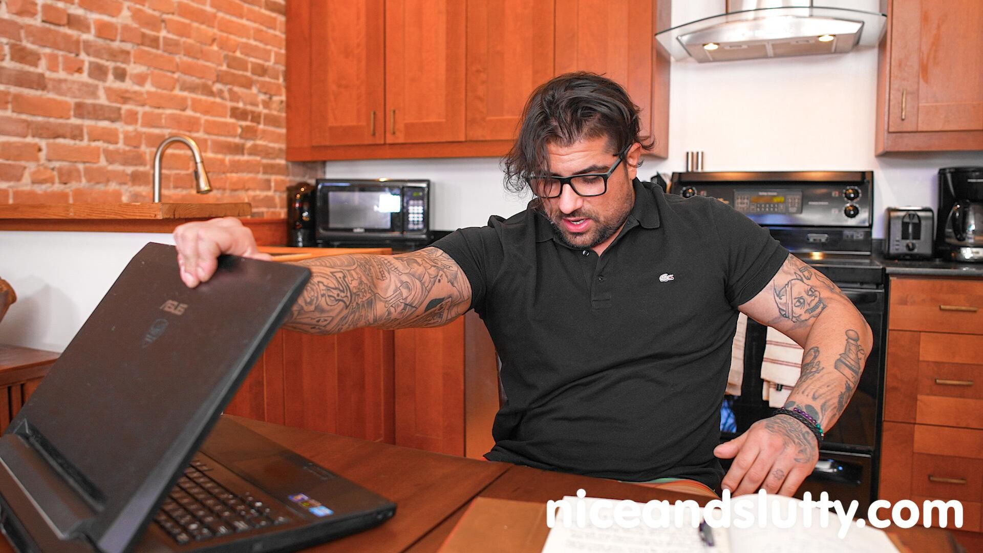 Fucked hard during a video meeting