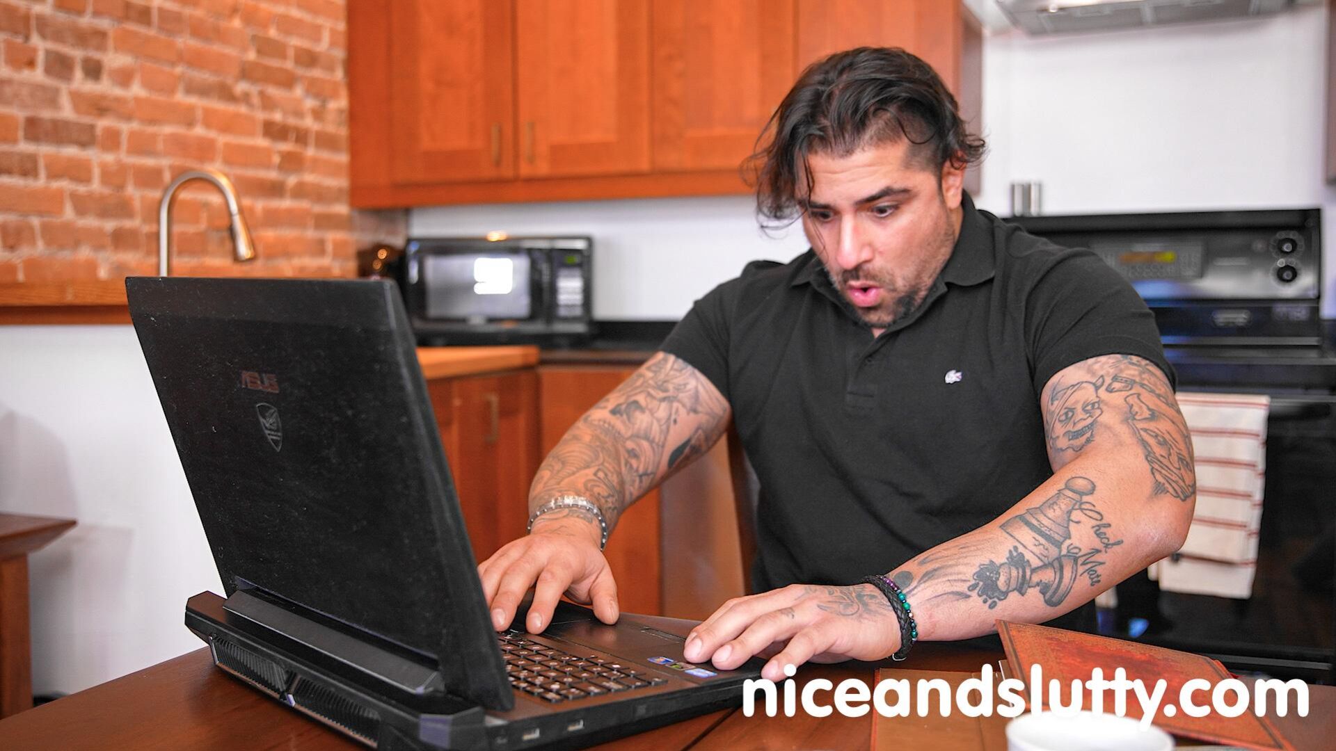 Fucked hard during a video meeting