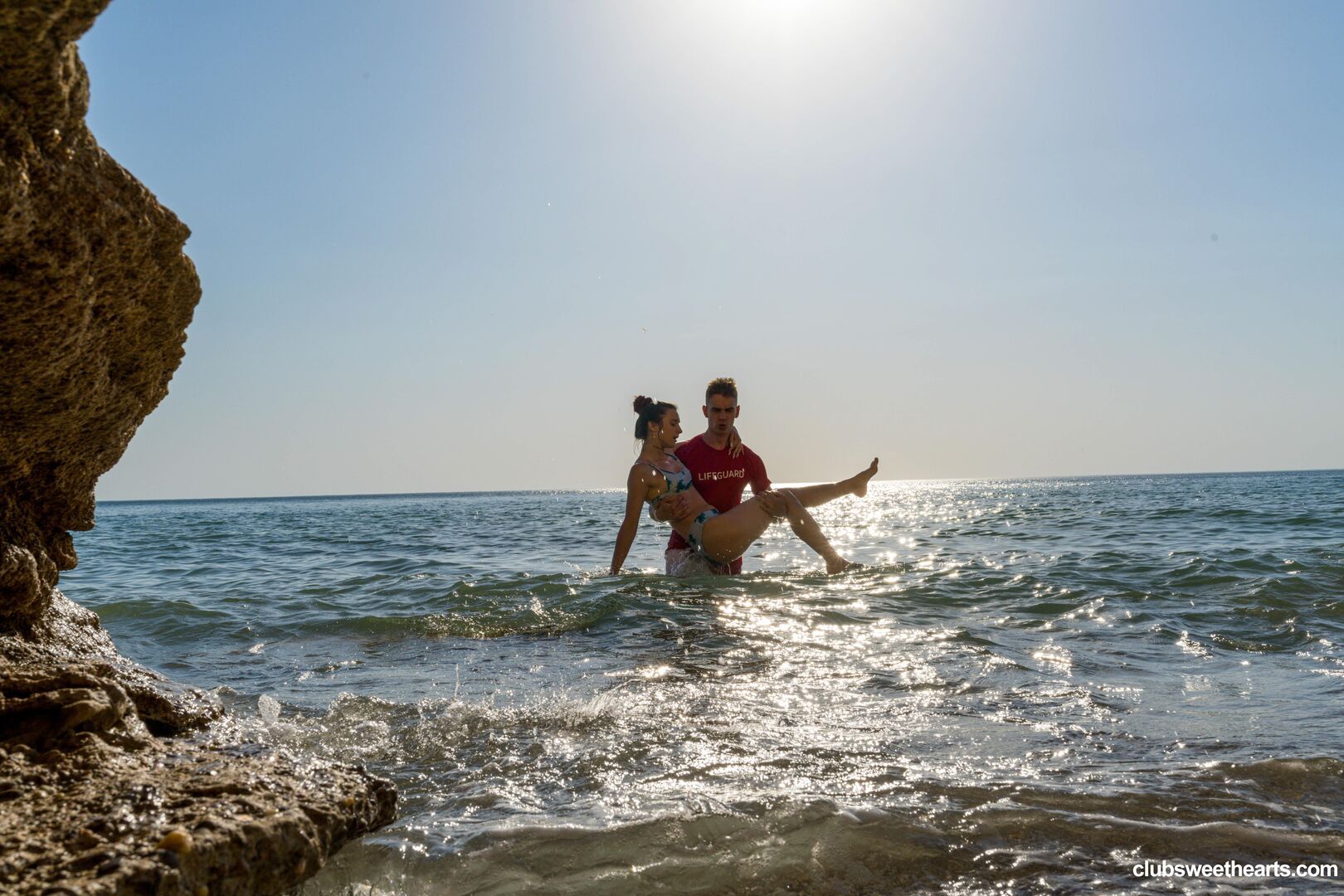 Lifeguard saves Jane's tight ass