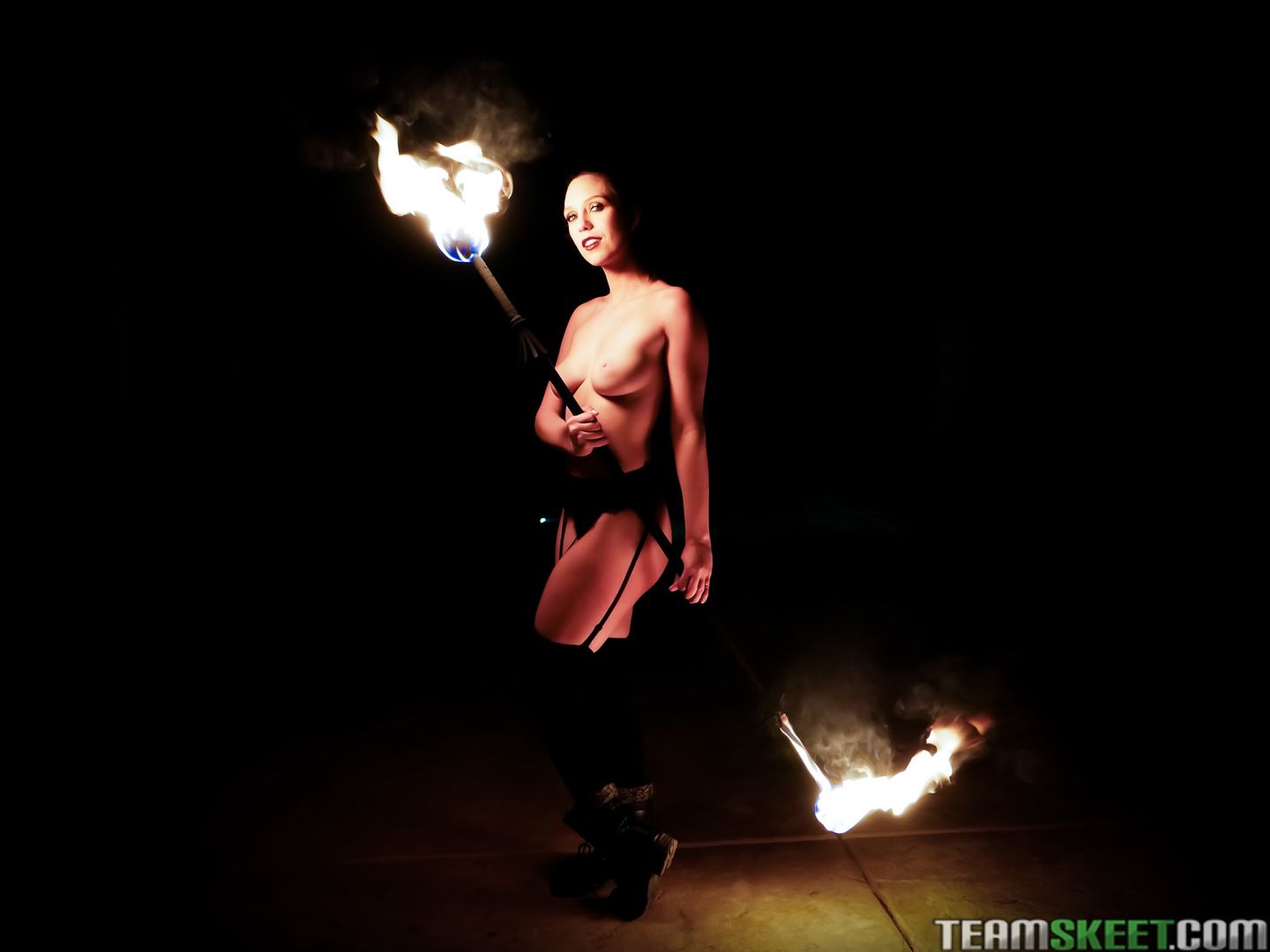 Smoking Hot Fire Spinner Gets A Blazing