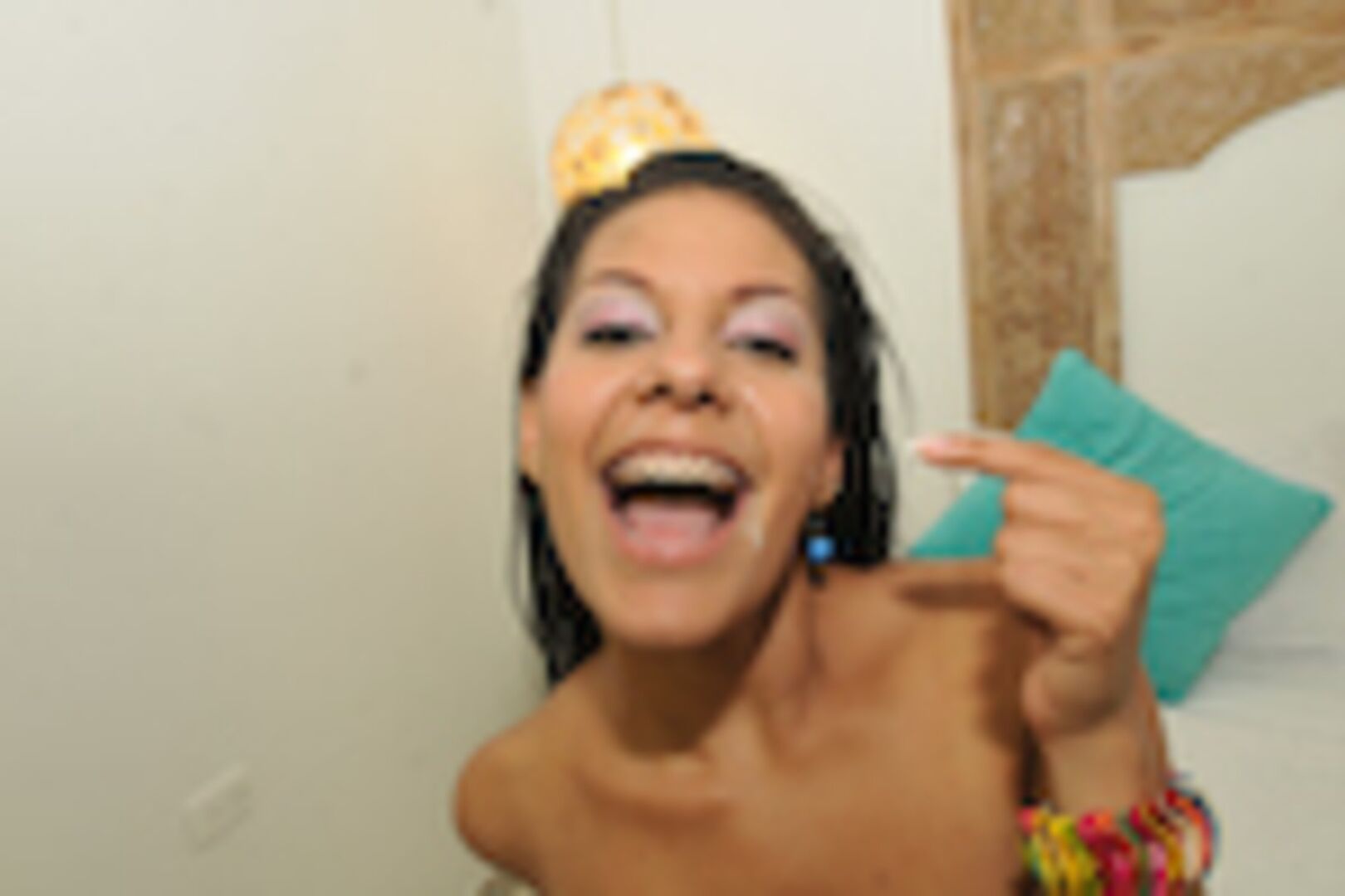 In the shower with Juliana