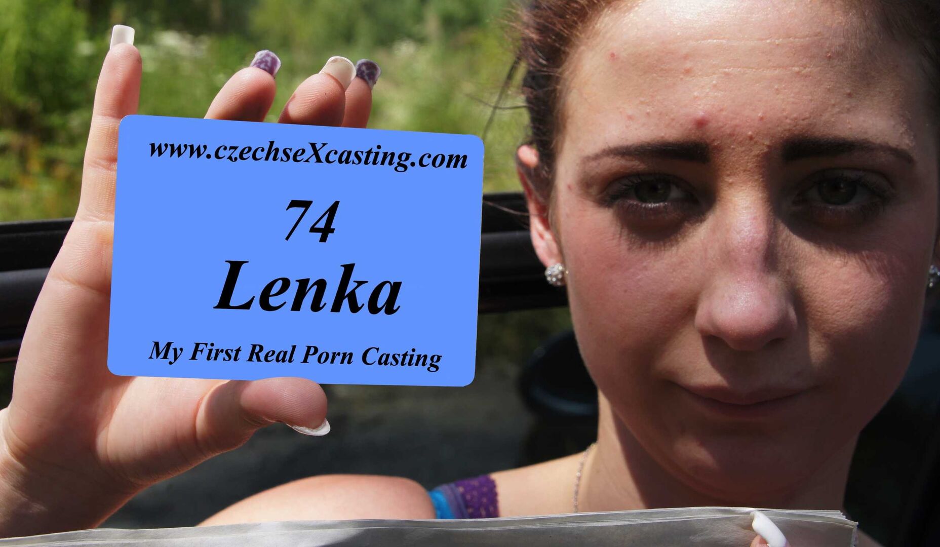 Lenka at her first porn casting