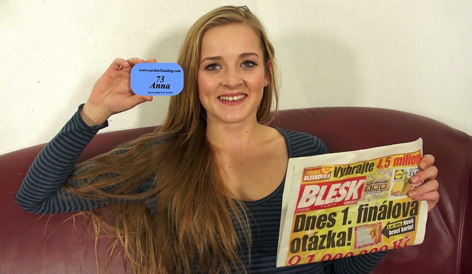 Anna at her first porn casting