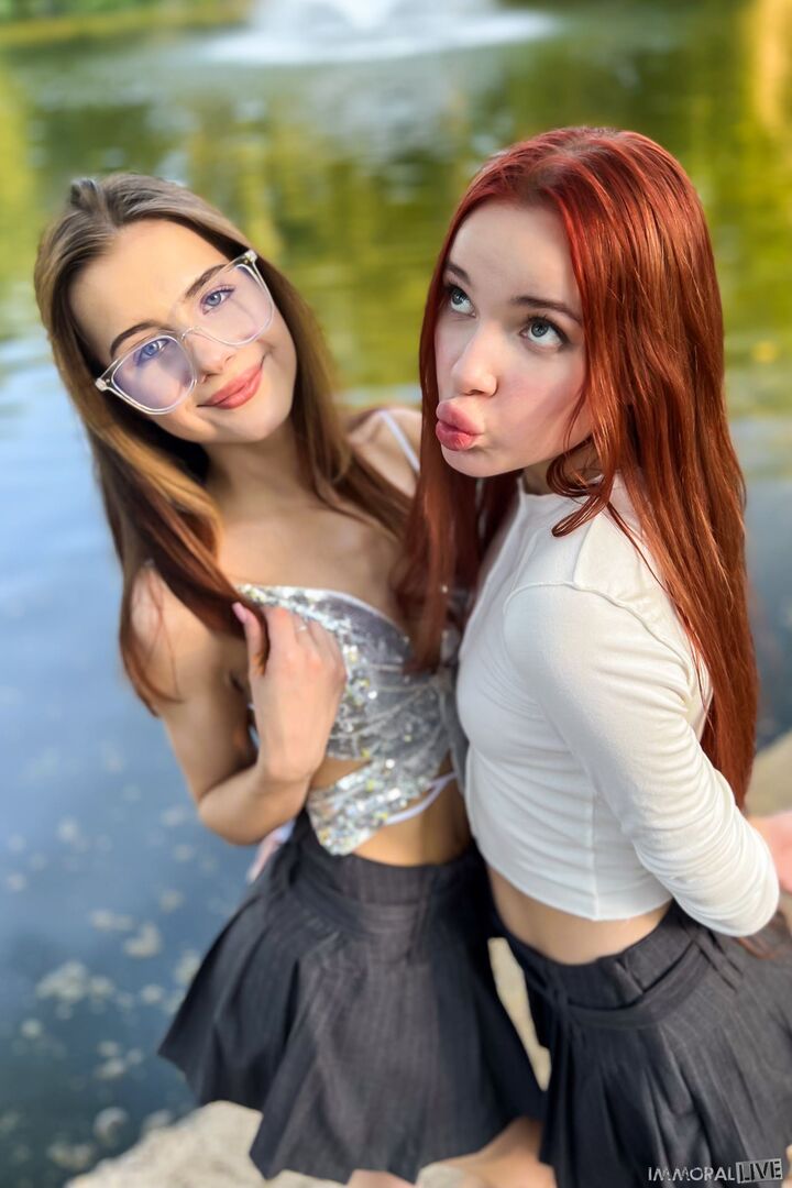 TINY 19-YEAR-OLD NEWBIES MEGAN MURKOVSKI & MIA MI CREAMPIE FOURSOME