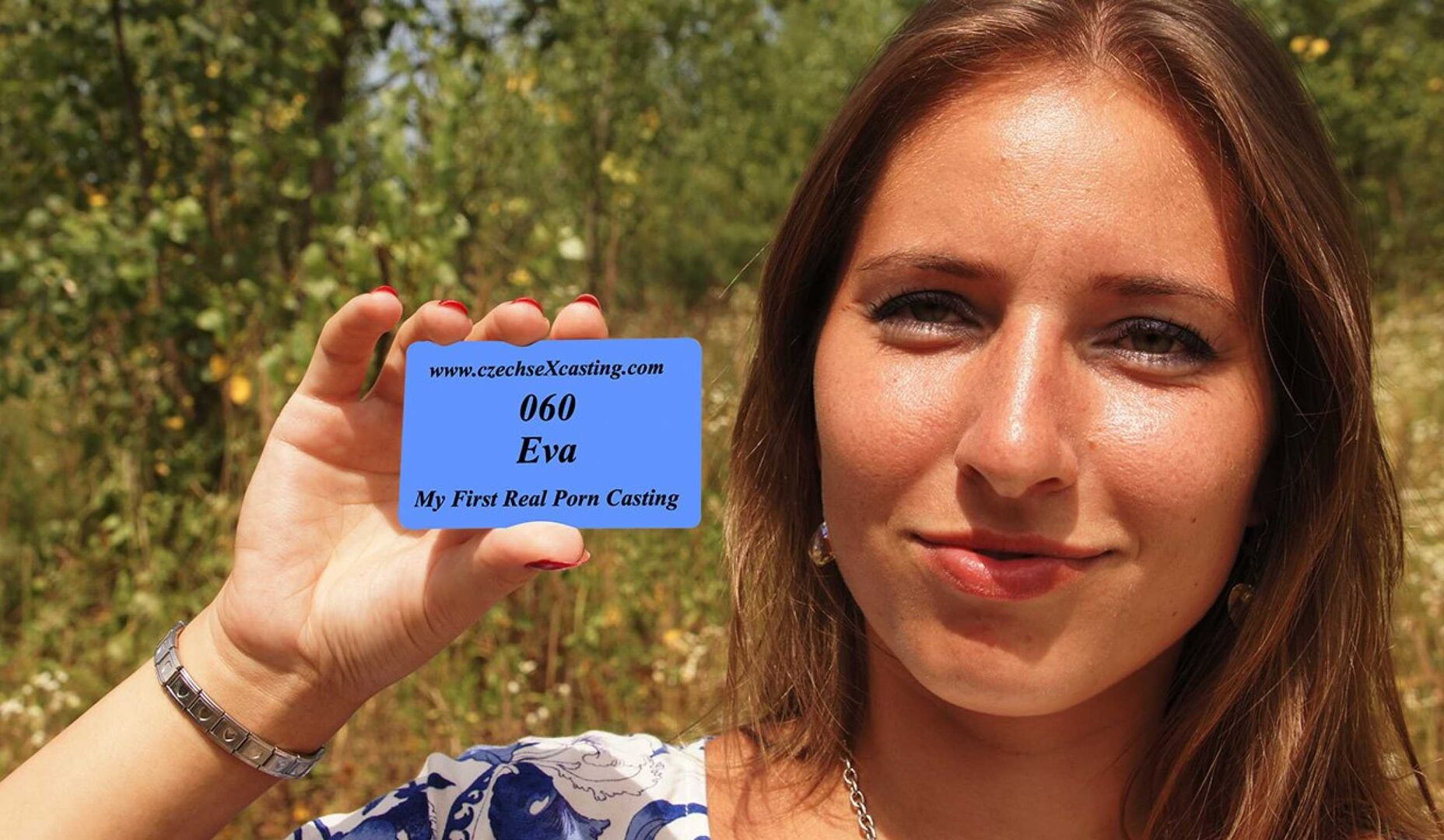 Eva's first porn casting