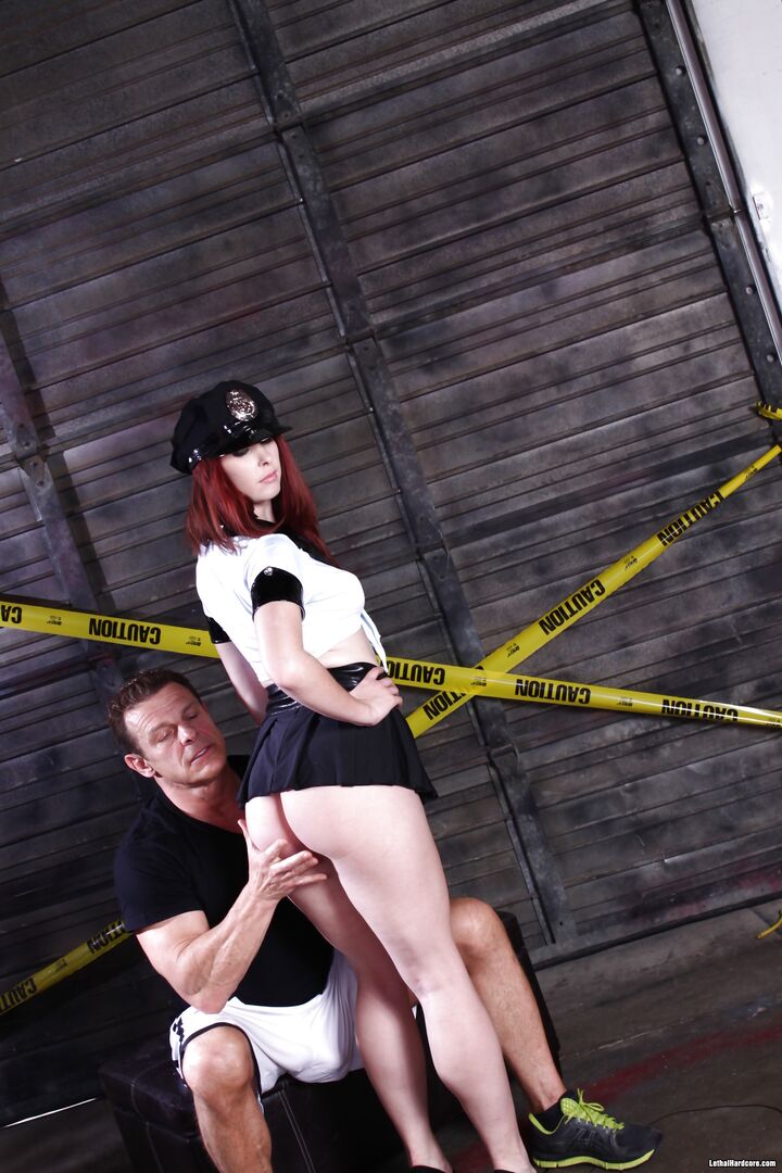 Jerry Has His Way With A Sexy Redheaded Cop