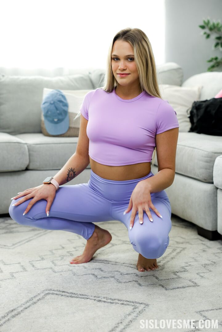 Wet Through Her Yoga Pants: Stepsister Desperate for Cock