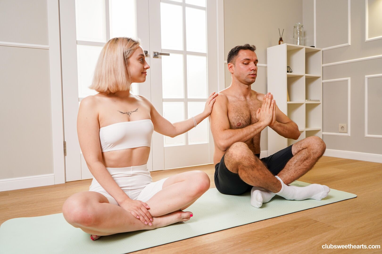Sex with her yoga instructor