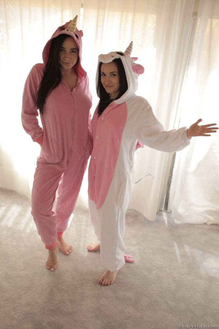 Sweet Lesbians In Unicorn Pajamas