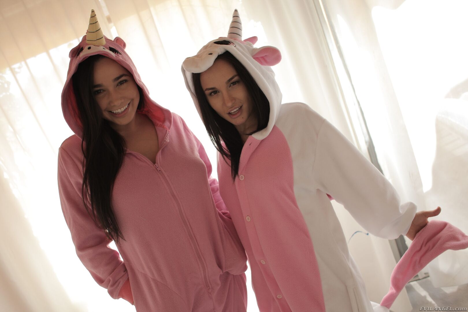 Sweet Lesbians In Unicorn Pajamas