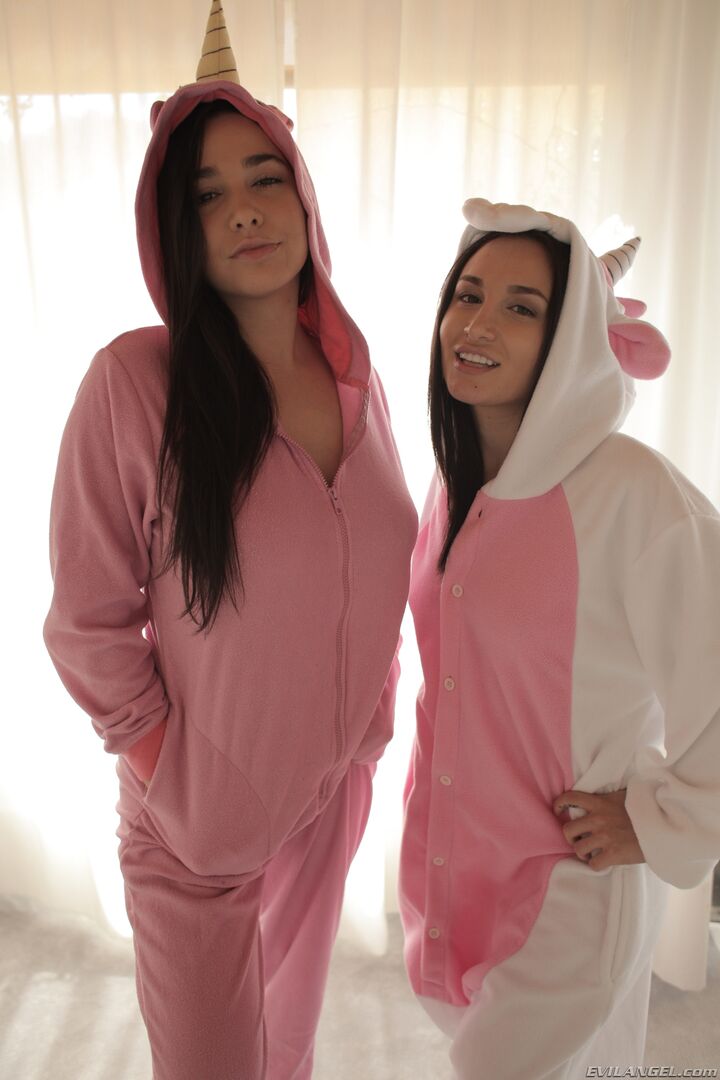 Sweet Lesbians In Unicorn Pajamas