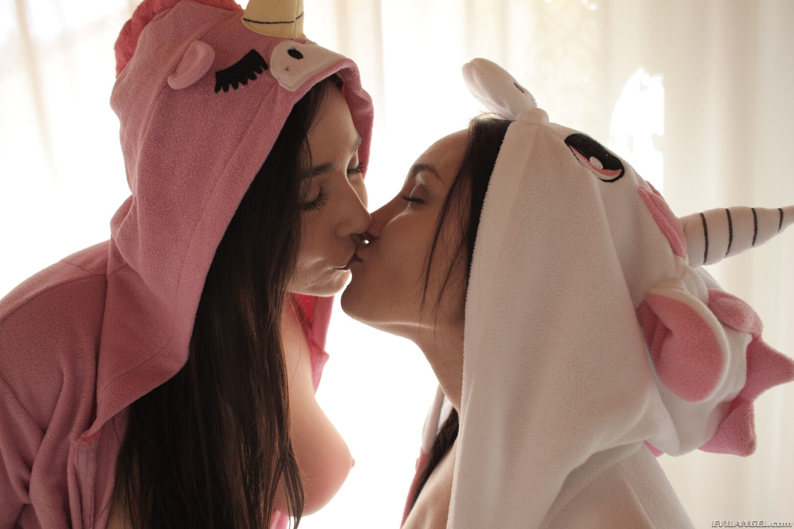 Sweet Lesbians In Unicorn Pajamas