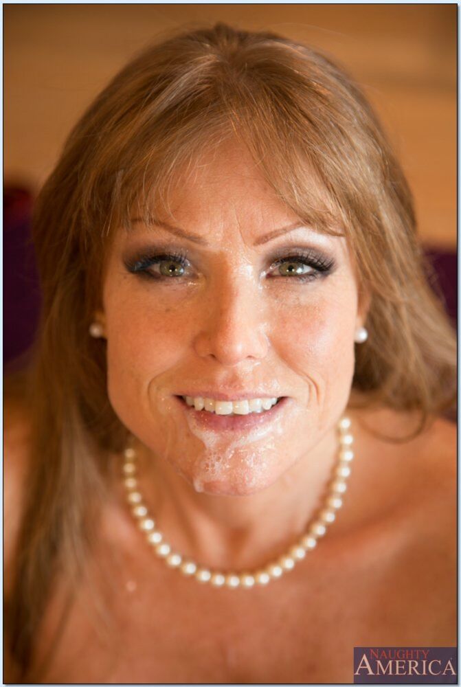 Friend's mom Darla Crane fucking in the table with her tits