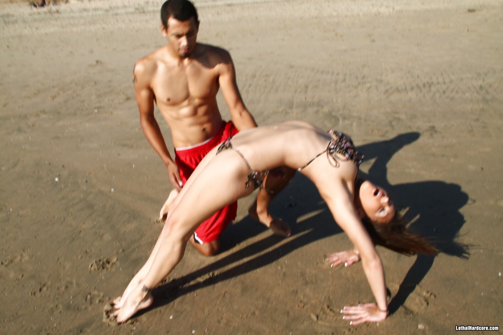 Beach Blanket Pickup Artist Seduces Willing Busty Teen