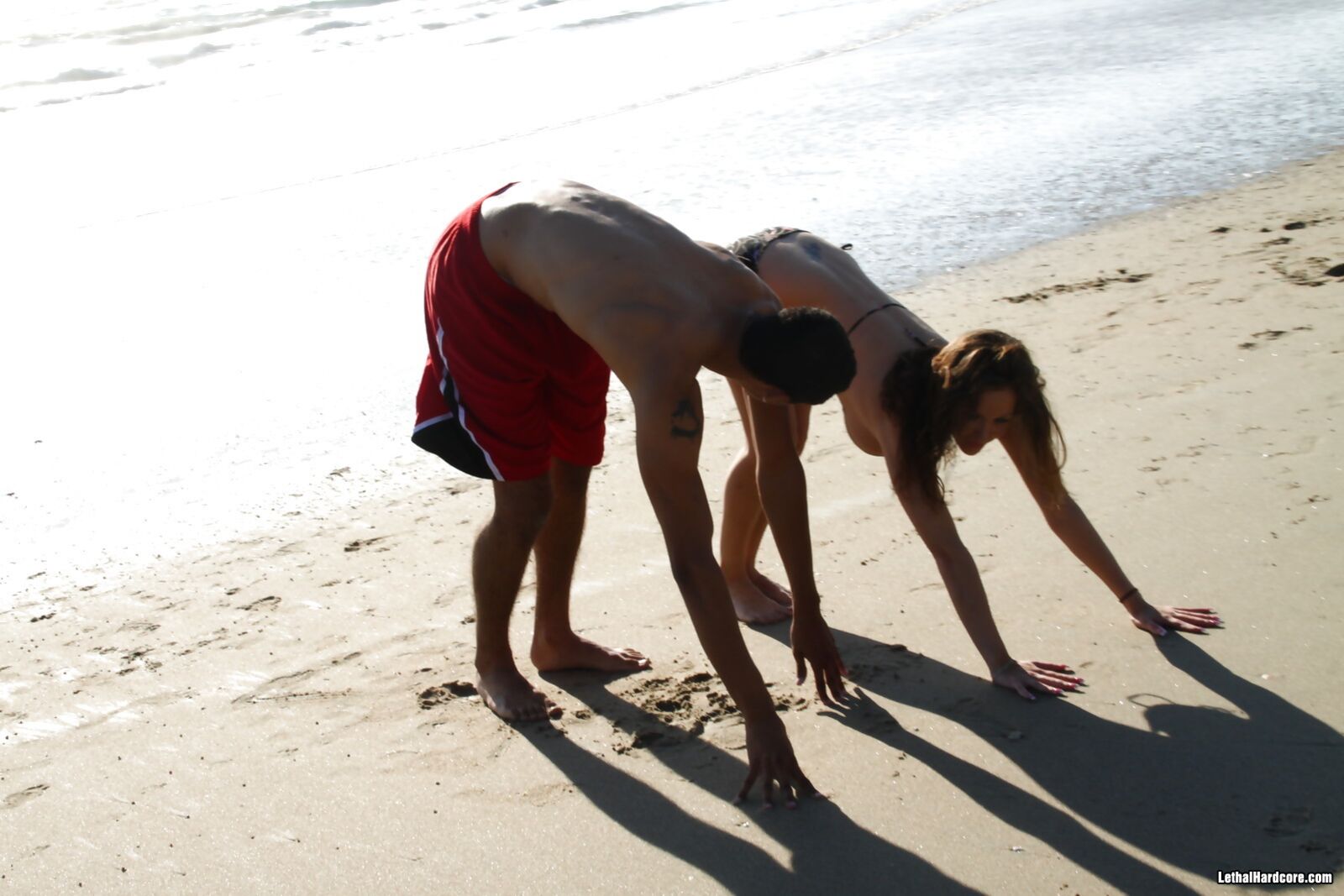 Beach Blanket Pickup Artist Seduces Willing Busty Teen