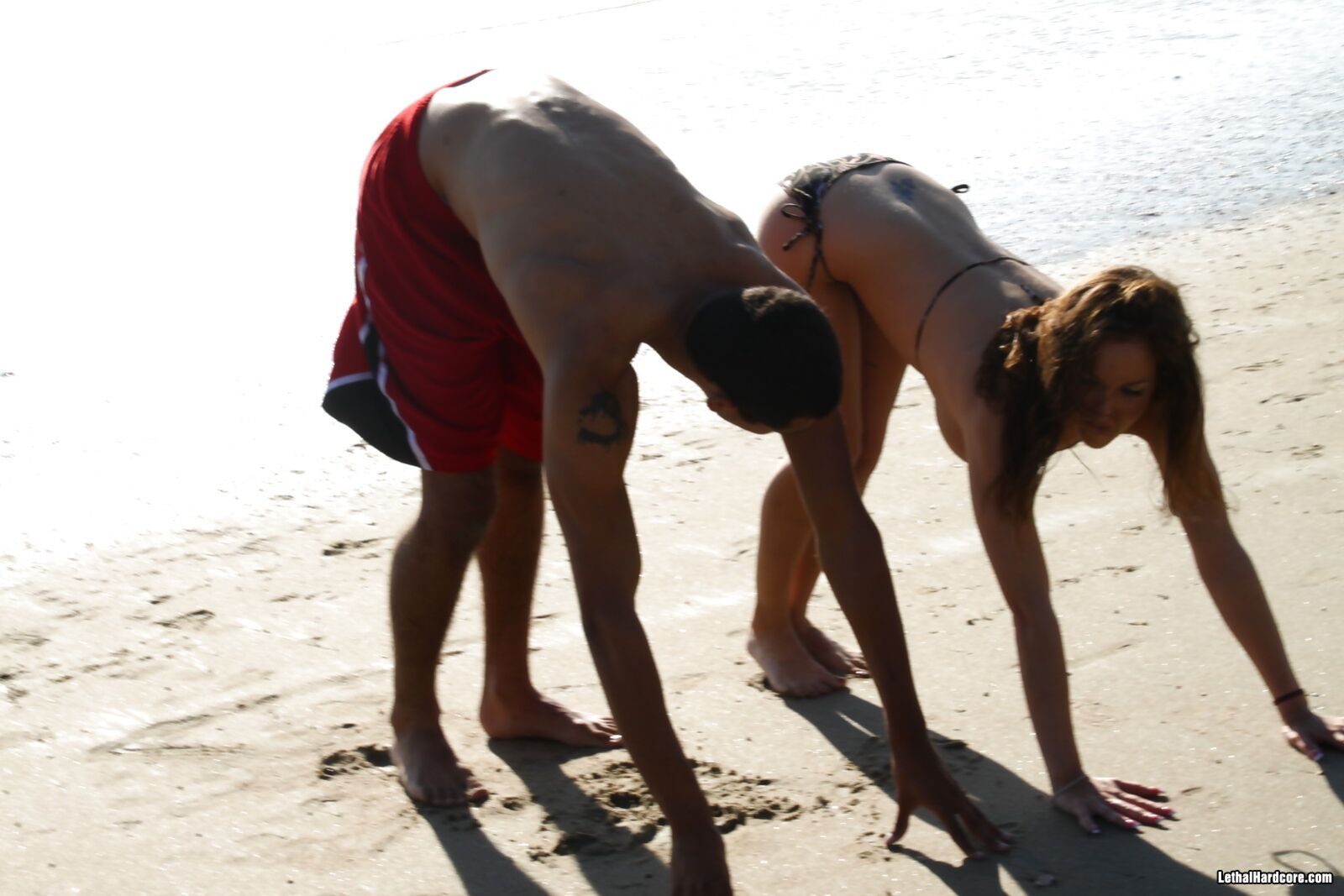 Beach Blanket Pickup Artist Seduces Willing Busty Teen
