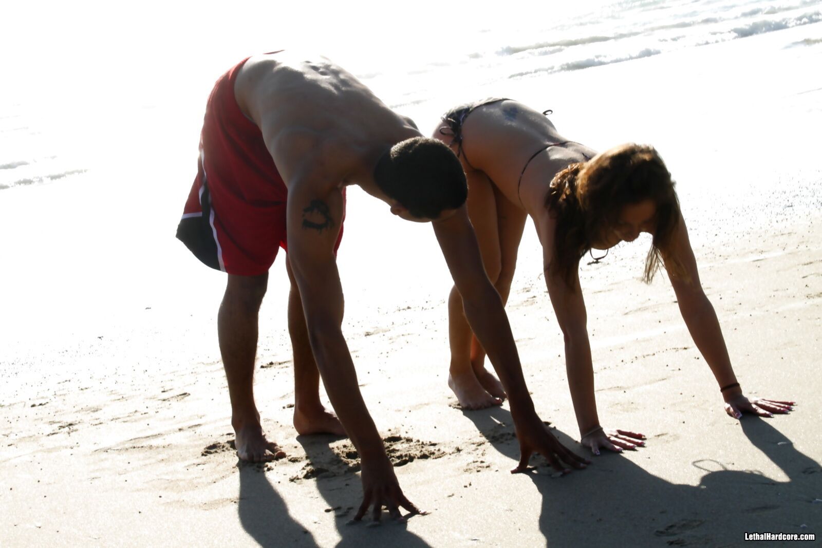Beach Blanket Pickup Artist Seduces Willing Busty Teen