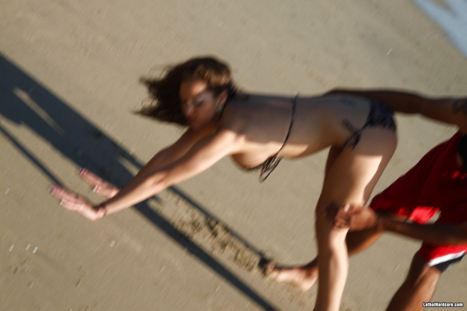 Beach Blanket Pickup Artist Seduces Willing Busty Teen