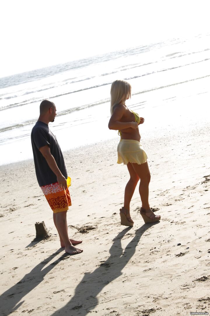 Big Titty Blonde Gets A Big Cock After The Beach