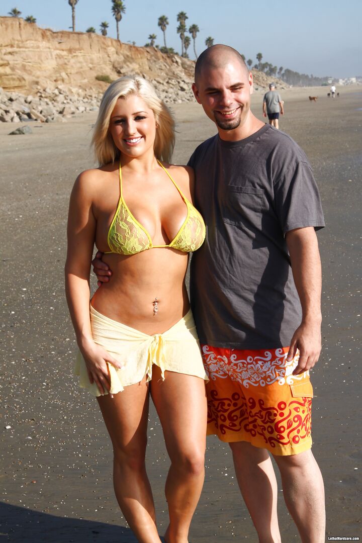 Big Titty Blonde Gets A Big Cock After The Beach
