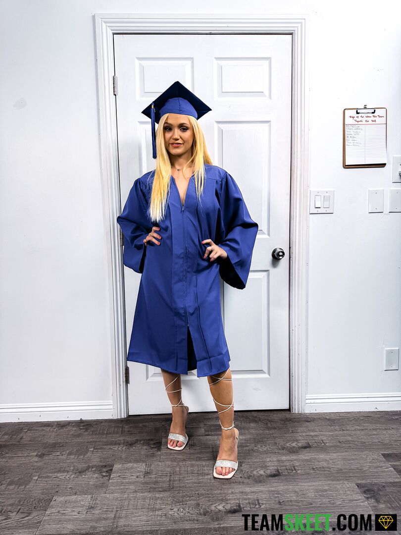 If This Brat Wants to Graduate, She Has to Suck Three Dicks