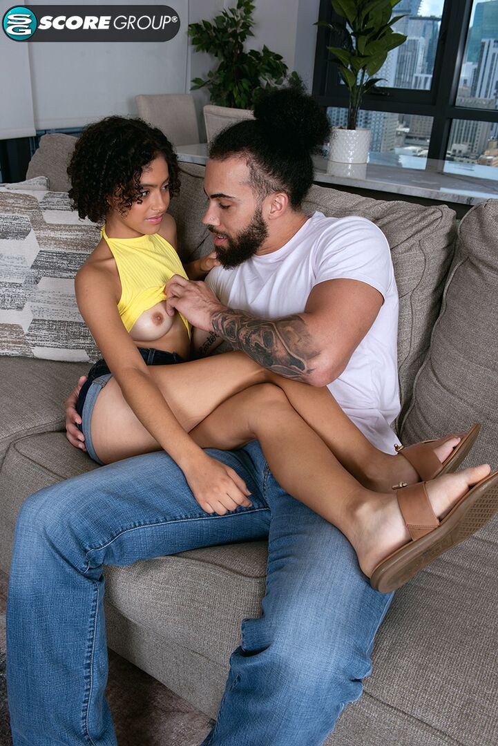 Dani Diaz is incredibly short and light, so our stud slams his thick cock deep in her little cunt!