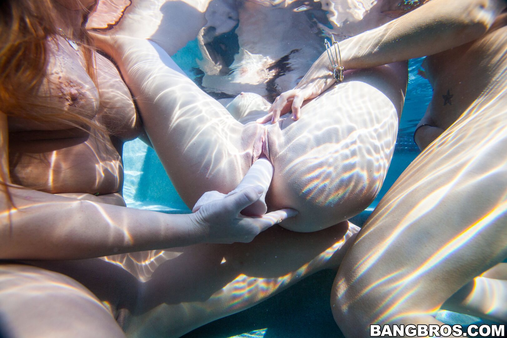Get wet with some lesbos poolside