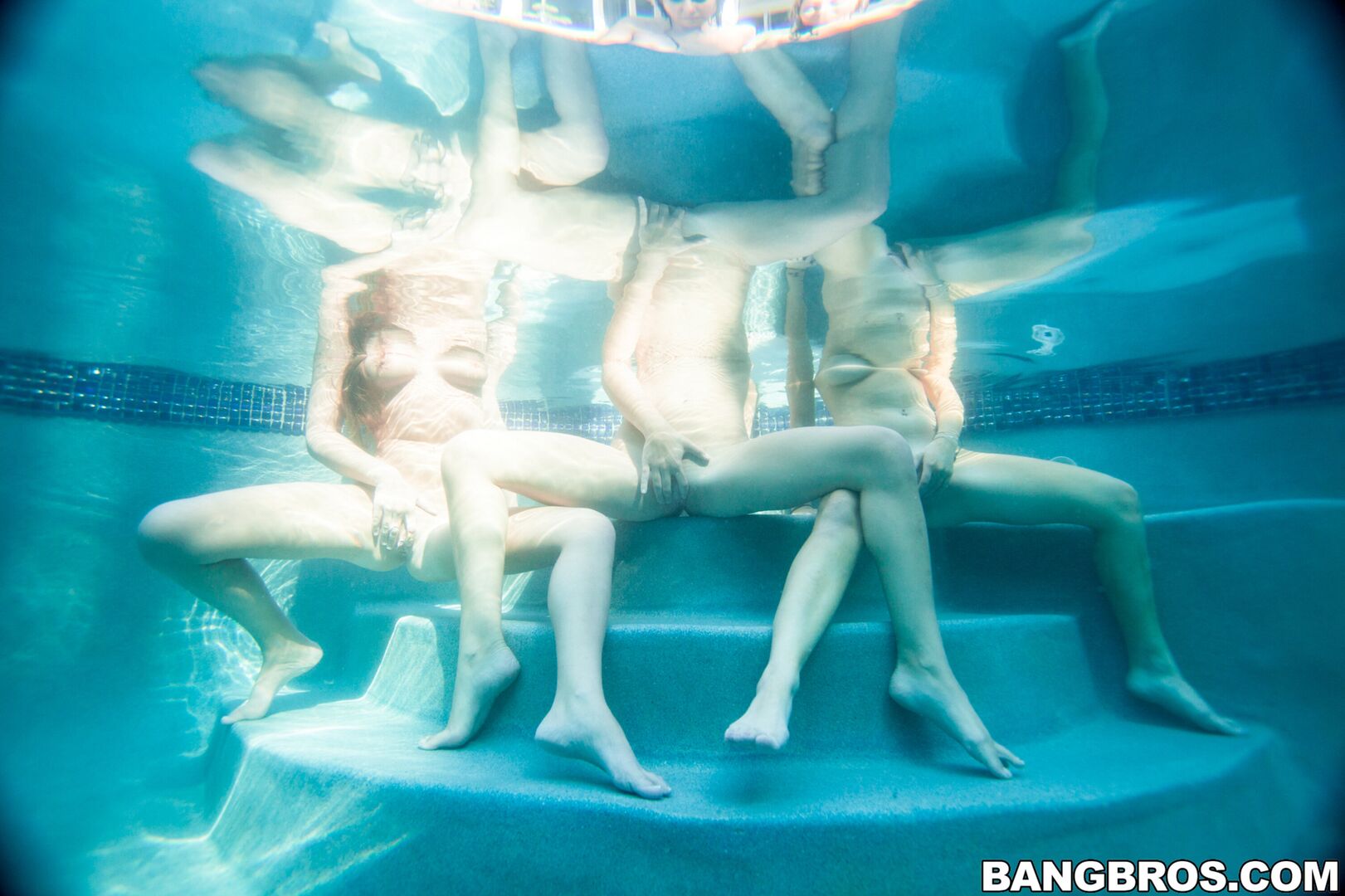 Get wet with some lesbos poolside