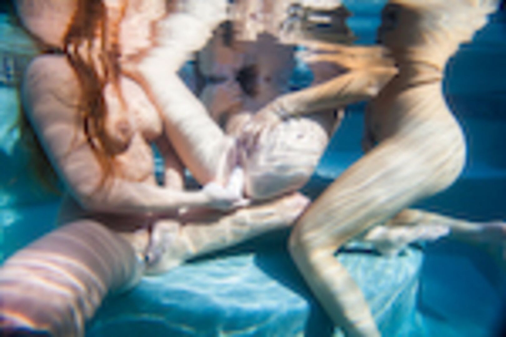 Get wet with some lesbos poolside