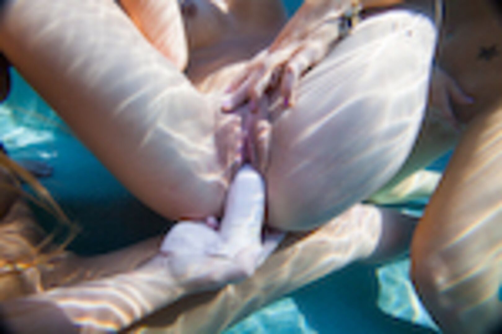Get wet with some lesbos poolside
